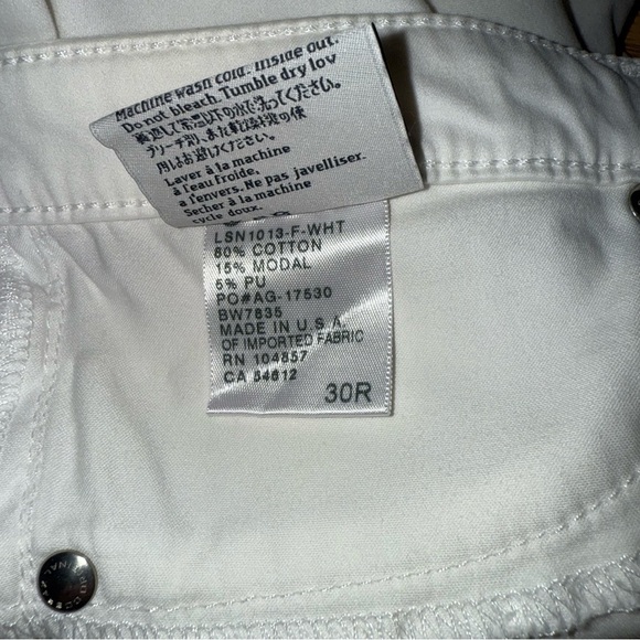 AGOLDE AG Adriano Goldschmied white the Angel bootcut Jeans 30R soft stretchy - Picture 10 of 12
